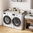thumbnail image 5 of Space-Saving 2-Tier Washer and Dryer Countertop Shelf - Laundry Deluxe with Edge Rails, Non-Slip Pad, Storage Organizer for Laundry Room, 54" x 27.5", Grey, 5 of 7