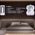 thumbnail image 4 of Battery LED Strip Lights with Remote Control, 90 Waterproof LED Lights, 8 Modes, Dimmable, Timer, Self-Adhesive, Cuttable (Warm White), 4 of 5