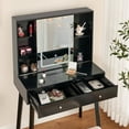 BEWISHOME Vanity Desk with Mirror and Lights, Makeup Vanity with Lights