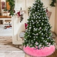thumbnail image 2 of Xuniizn Christmas Tree Skirt 30" Red Plush Small Xmas Tree Skirt Christmas Decorations Indoor Faux Fur Christmas Tree Ornaments Xmas Decorations for Merry Christmas Party, Snowflake, 2 of 8