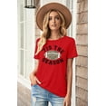 thumbnail image 4 of Football Shirts for Women Game Day Tshirt Sunday Football Graphic Tee Top Funday Shirt Blouse, 4 of 7