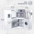 thumbnail image 3 of Kids House Cocina Master Chef White Kitchen: Cocina de Juguete para Niños, Modular Esquinada con Microondas, Lavabo, Cortinas Elegantes y Espacio de Almacenamiento Integrado, 3 of 5