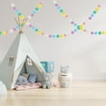 thumbnail image 4 of RUseeN 3pcs Pastel Pom Pom Garland, Pompom Garland for Classroom Pastel Ball Garlands Nursery Pompom Ball Garland for Easter Party Bedroom Nursery Decor, 4 of 7
