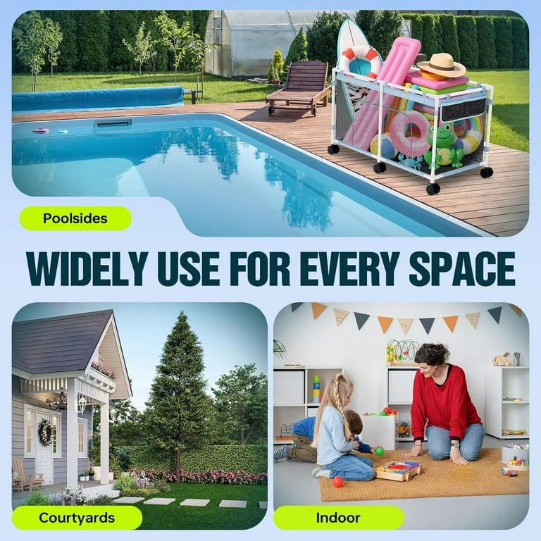 Pool Float Storage Outdoor Pool Toy Storage Organizer for Pool