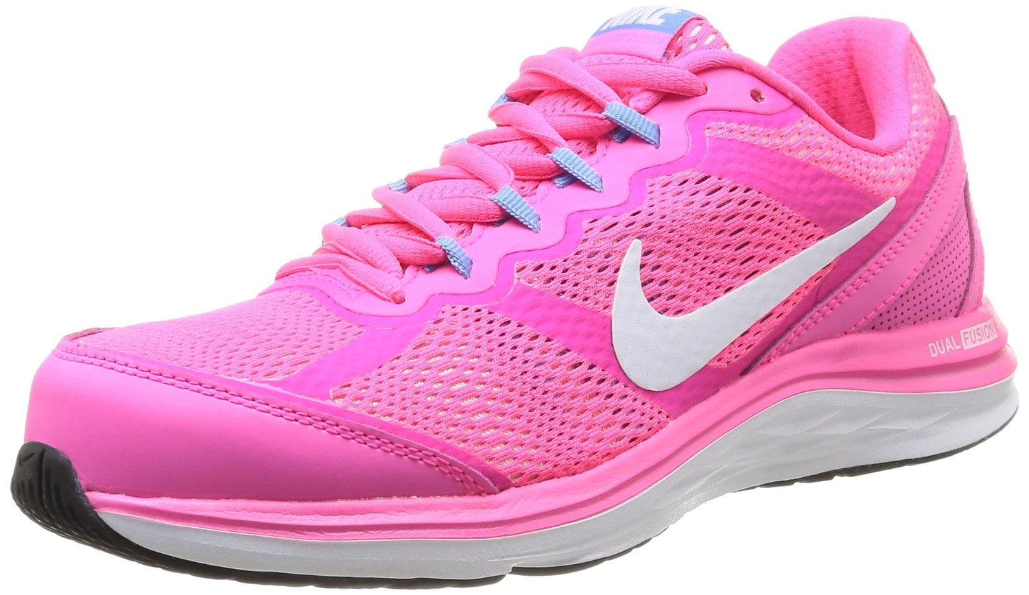 Women's Dual Fusion Run 2 Running Shoe-Hyper Pink/White/Unvsrty Blue - Walmart.com