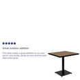 thumbnail image 4 of BizChair Outdoor Patio Bistro Dining Table with Faux Teak Poly Slats, 30" Square, 4 of 10