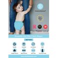 thumbnail image 4 of Charlie Banana Baby Fleece Reusable and Washable Cloth Diaper System, 3 Diaper and 6 Inserts, Oceana, One Size, 4 of 10