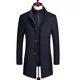 thumbnail image 5 of Abrigo de invierno de comercio exterior para hombre, abrigo de longitud media, chaleco desmontable con cuello doble, 5 of 5