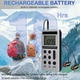 thumbnail image 3 of DEBGFS Portable AM FM Radio  Walkman Radio with Digital Tuning LCD Display  Rechargeable Pocket Radio with Earphone  Small Radio with Detachable Belt Clip for Walking  Jogging, 3 of 5