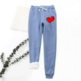 thumbnail image 1 of LSLJS Women's Love Printing Leggings with Elastic Drawstring Pockets Thick Warm Pants, 1 of 9