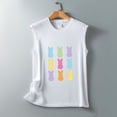thumbnail image 4 of Moda Mujer Causal Rounk Cuello Impresión Blusa Sin Mangas Camiseta Verano Tank Tops Fridja qr2317, 4 of 6