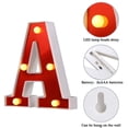 thumbnail image 4 of Luz LED de noche con letras en inglés para decoración de pared, marquesina roja con letras del alfabeto, lámpara para el hogar, Club, interior, exterior, fiesta de Navidad, boda, 26, 4 of 4