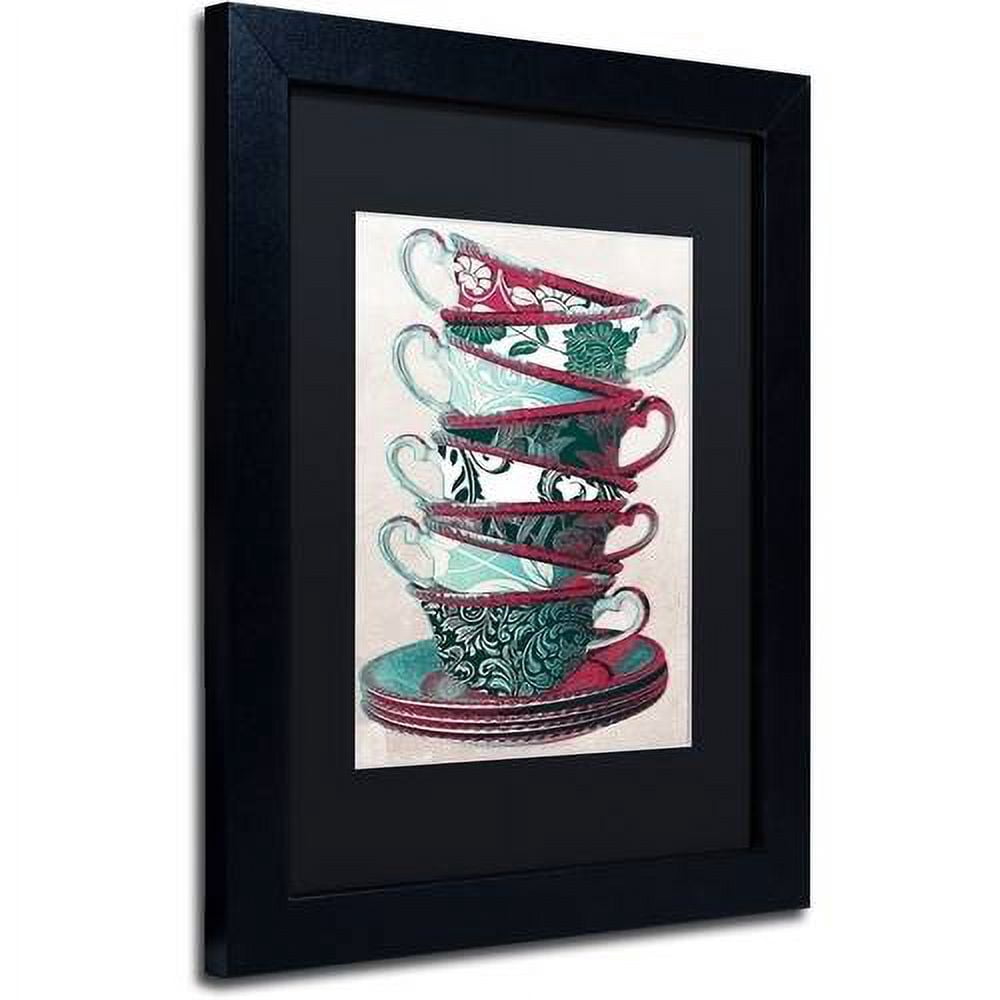 Trademark Fine Art "Afternoon Tea III" Canvas Art by Color Bakery Black Matte, Black Frame