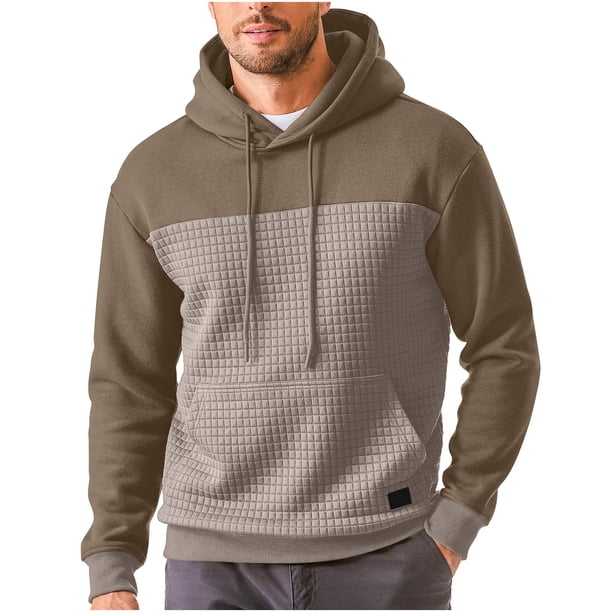 pstuiky Camisas para hombre de manga larga, Sudadera con capucha casual para hombre Sudadera con capucha para hombre de manga larga Tops de hombre l