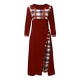 thumbnail image 4 of DPTALR Robe pour Femmes Décontractée à Manches Longues Col Rond T-Shirt Mini Évasée Robes à Manches Longues Fluide à Volants Superposés Décontractée Fête Automne Robe Midi Noire, 4 of 6
