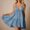 *Light Blue, variant on ClodeEU Women's V Neck Spaghetti Strap Tiered Mini Dress,Casual Flowy A-Line Sundress Beige,Women's Plus L
