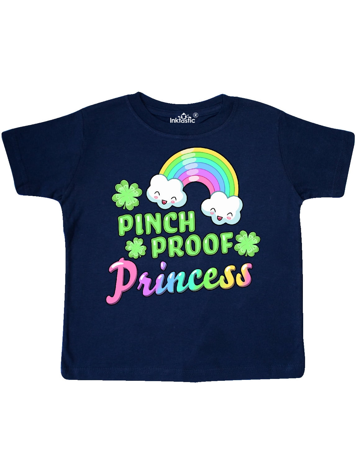 Patricks Day Pinch Proof Princess with Rainbow Baby T-Shirt inktastic St