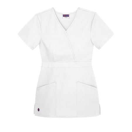 

Sivvan Womens Scrubs Mock Wrap Top Available in 12 Colors