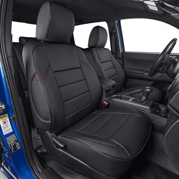 EKR Custom Fit RAM Car Seat Covers for 2019- 2022 RAM 1500 Quad Cab laramie,Rebel (Rear 4/6 Split with armrest)- Waterproof Full Set Faux Leather(Black)