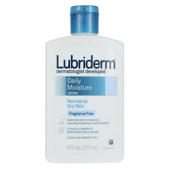 Lubriderm Daily Moisturizing Lotion Body 6oz Fragrance Free 6oz. - EACH