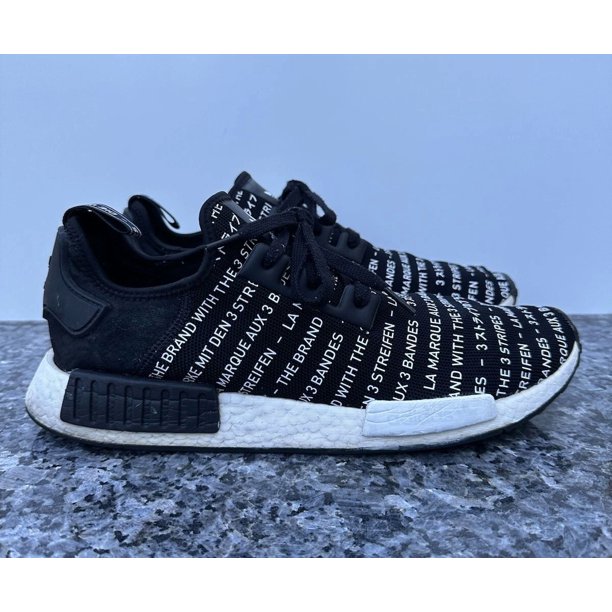 Adi-das NMD R1 Blackout 3 Three Stripes Mens Size 13 S76519