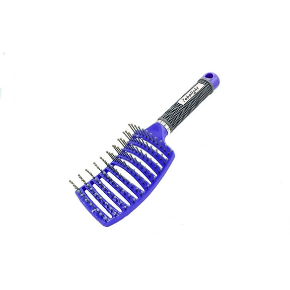 Zabolight Blue Professional Curved Vented Styling Hair Brush for Fast Drying Hair Detangling