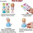 thumbnail image 3 of Magnetic Dress up Dolls - Girls Fun Mix and Match Play Magnetic Paper Dolls with 4 Themed Magnetic Costume Stickers for Creating Imaginative Birthday Gifts(Dessert Fairy), 3 of 7