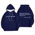 thumbnail image 4 of Letter Print Hoodies for Women Long Sleeve Sweatshirt Fall Casual Pullover Top, 4 of 4