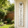 thumbnail image 2 of Large Wood Welcome Sign for Front Door,Farmhouse Welcome Wall Decor with Bee Design, Rustic Outdoor Porch Sign Ready to Hang 43x9 Inch, 2 of 6