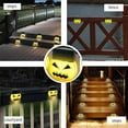 thumbnail image 5 of BiFandian Halloween Outdoor Decorations Lights, Solar Pumpkin Decor Fence Lights, LED Sensor Step Light with Color Changing Mode, 5 of 8