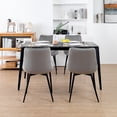 thumbnail image 5 of XINMICS Modern Velvet Dining Chairs Set of 2, Gray, 5 of 7