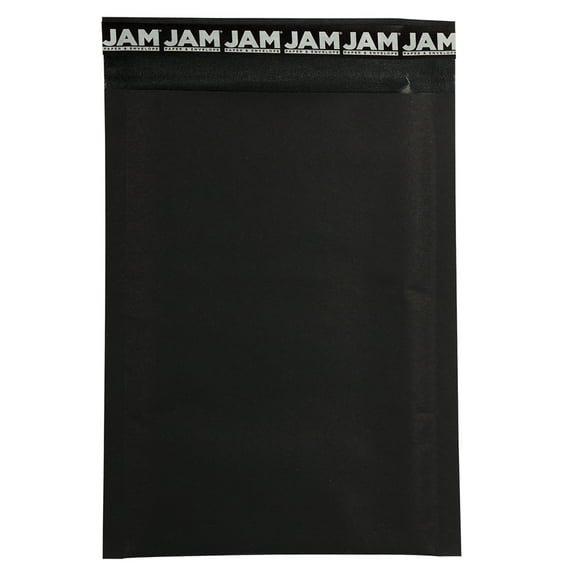 JAM Paper Bubble Padded Mailers, 6x8.5, 25/Pack, Black Kraft, Size 0