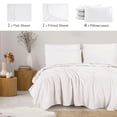 thumbnail image 6 of MÜELLERHOME UltraTemp 6 PC Queen Sheet Set - Ultra-Soft Luxury Series, Cooling & Breathable Hotel Luxury Bed Sheets, Deep Pocket Wrinkle-Free Oeko-TEX, White, 6 of 7