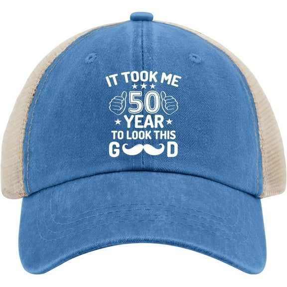 50th Birthday Gift It Took Me 50 Years to Look This Good Trucker Hat Men Funny Mesh Cap for Summer
