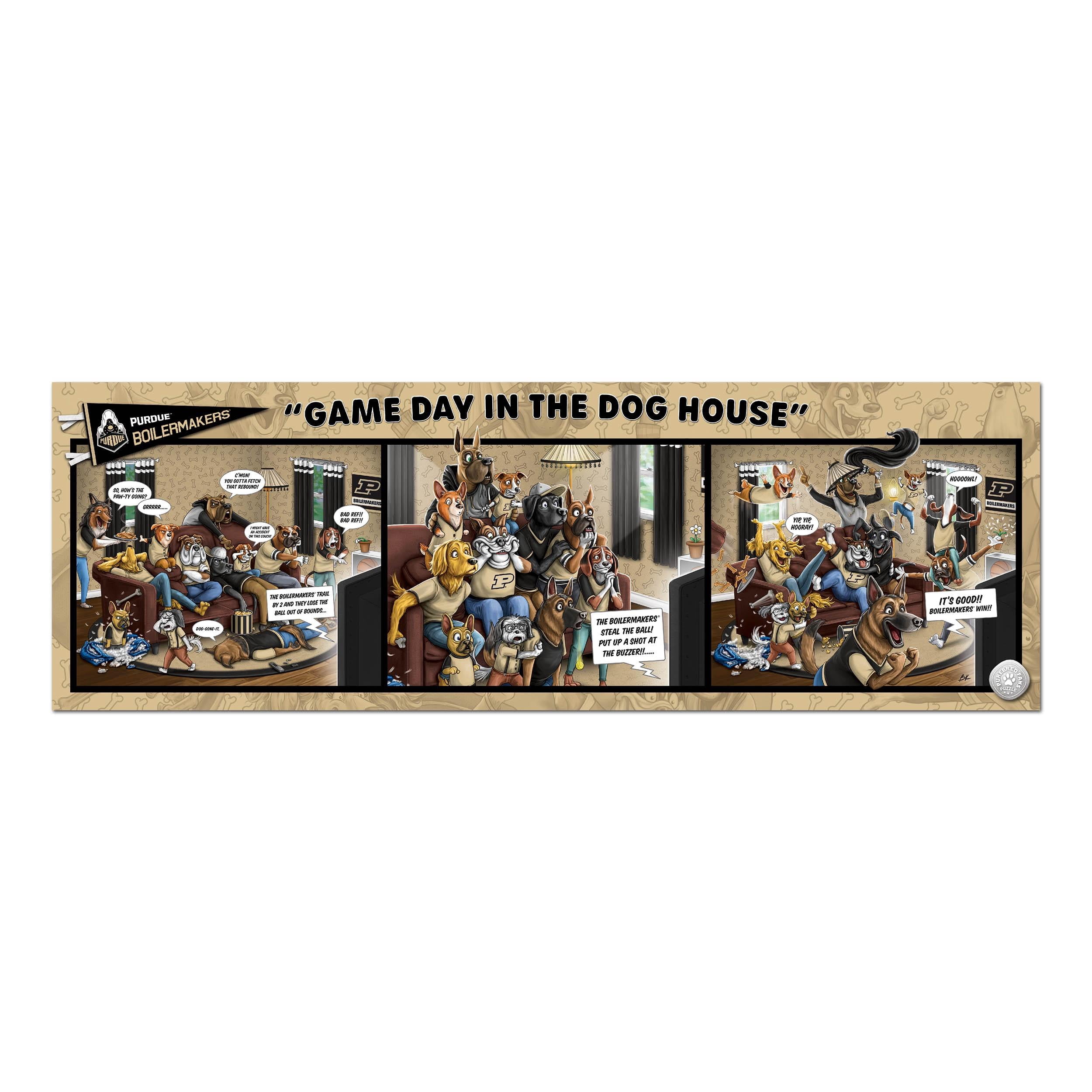 YouTheFan NCAA Purdue Boilermakers Purebred Fans Gameday in the Dog House 1000PC Puzzle