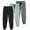 01:Light Gray, Black, Gray, variant on SMNDY 3 Pack Men's Active Athletic Casual Jogger Running Sweatpants Workout Gym Pants with Pockets