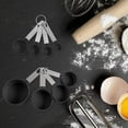 thumbnail image 4 of Juego de 8 cucharas medidoras portátiles con mango de acero inoxidable, fácil de guardar Negro, 4 of 8