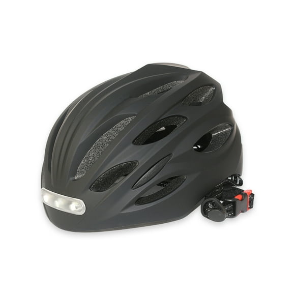 Casco de bicicleta Toystoory con luz LED de PE negro M ajustable para hombres y mujeres