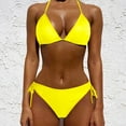 thumbnail image 2 of Prolriy Bikini Sets for Women Up Swimsuit Two Size Women Push Beachwear Bikini Plus Sets Swimwears Tankinis Set Womens Swimsuits Yellow L, 2 of 3
