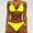 Yellow, variant on Bikini Sets for Women Two Piece Swimsuit for Women Bathing Suit for Women Women Print Push-Up Padded Bra Beach Bikini Set Swimsuit Beachwear Swimwear