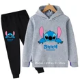 thumbnail image 2 of Conjunto de sudadera con capucha de punto para niñas, conjuntos de manga larga para niños de 3 a 14 años, conjuntos de chándal informal con capucha y pantalones para bebés y niños, 2 of 5