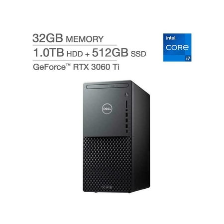 Dell XPS8940-7111BLK-PUS Desktop Tower PC Computer i7 RTX 3060 Ti 32GB RAM