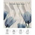 thumbnail image 7 of Blue Tulips Bed Skirt King Size 16" Drop Flowers Minimalist Modern Art Linen Texture Ruffled Wrap Around Bed Skirts Adjustable Elastic Bedskirt Dust Ruffle for King Size Bed, 7 of 7