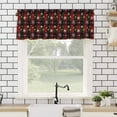 thumbnail image 4 of Christmas Red Green Classic Buffalo Plaid Snowflake Pattern Valances for Windows Rod Pocket Curtain Valance Window Treatment Short Curtains for Kitchen Living Room, 42"x12", 4 of 5