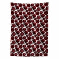 thumbnail image 2 of Abstract Tablecloth, Swirling Paintbrush Streaks on Circular Motifs, Rectangle Satin Table Cover Accent for Dining Room and Kitchen, 52" X 70", Maroon Grey, by Ambesonne, 2 of 2