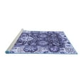 thumbnail image 2 of Ahgly Company Machine Washable Indoor Round Abstract Blue Modern Area Rugs, 8' Round, 2 of 4