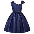 thumbnail image 3 of MEZZALL Toddler Kids Girls Prints Sleeveless Party Hoilday Frocks Court Style Bowknot Dress Princess Clothes Breathable Sundress, Blue, 7-8 Years, 3 of 4