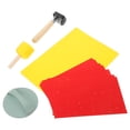 thumbnail image 1 of OULII 1 Ensemble Kit de Fabrication de Tampons Accessoires de Sculpture sur Bois Impression Rouge, 1 of 8