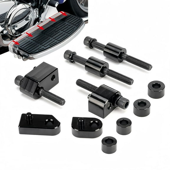 KOONDHEEND 1 inch & 1.5 inch Driver Floorboard Extensions for Harley Touring, Street Glide, Road Glide, Electra Glide, Road King Motorcycles