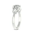 thumbnail image 5 of 5 Carat IGI Certified Round Shape Lab Grown Diamond Engagement Ring | 14K White Gold |Dianna Three Stone Side Trapezium Diamond Ring | FG-VS1-VS2 Quality Friendly Diamonds, 5 of 6